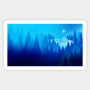 Cold Arctic Forest Sticker